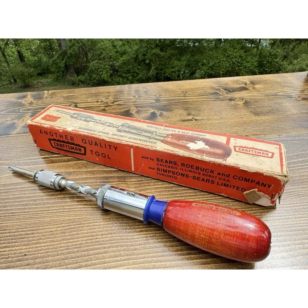 Vintage Craftsman‎ Automatic Spiral Ratchet Screwdriver West Germany Sears Box